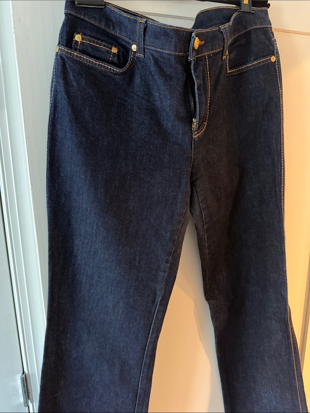Roberto Cavalli Vintage Denim 5 Pocket Blue Jeans with Gold Accents my fave’s